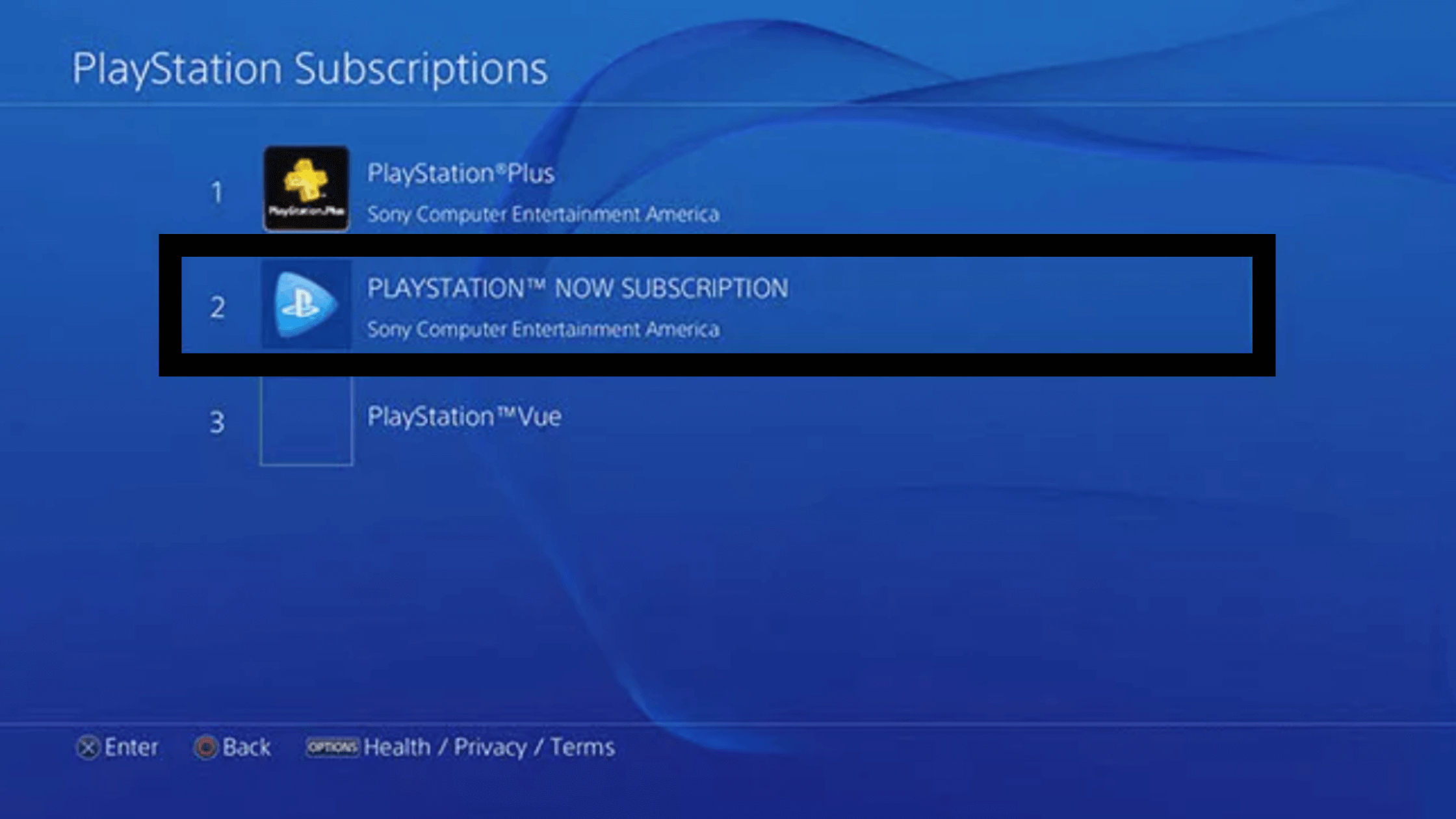 cancel playsattion now on ps4 