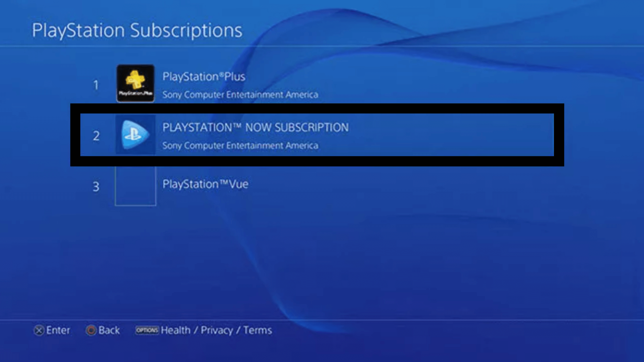 how to cancel a on ps4